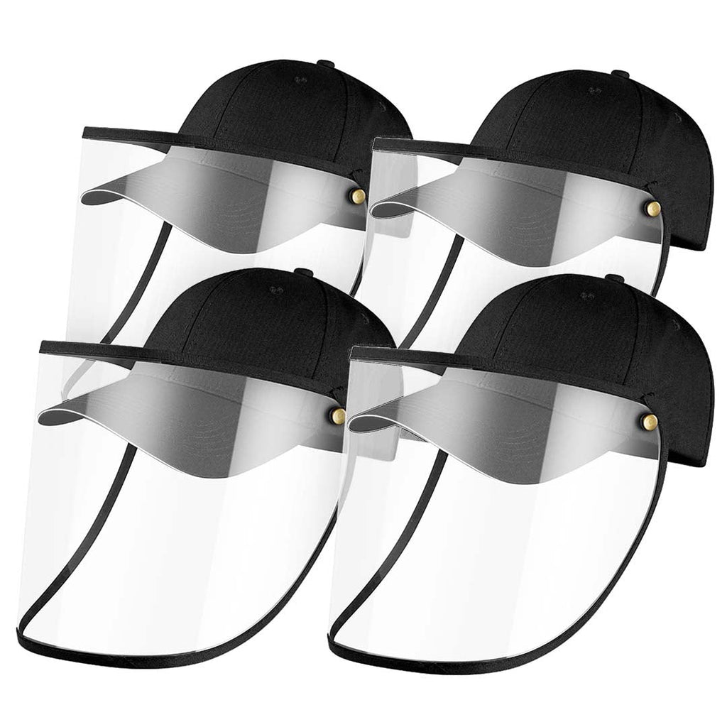 NNEAGS 4X Outdoor Protection Hat Anti-Fog Pollution Dust Protective Cap Full Face HD Shield Cover Adult Black