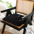 SOGA 2X Black Corduroy Square Cushion Soft Leaning Plush Backrest Throw Seat Pillow