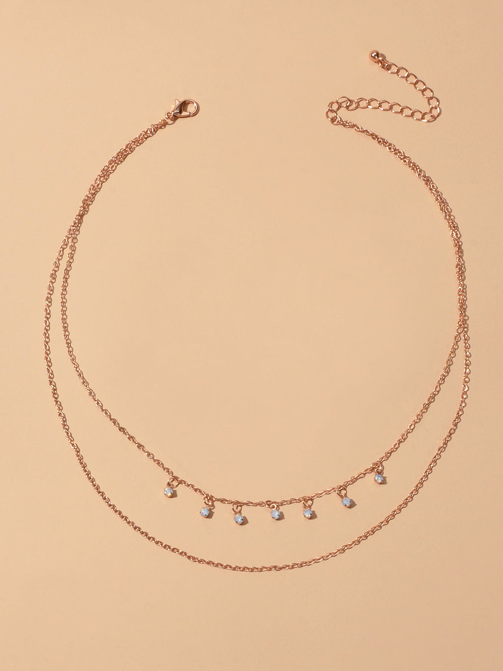 Ladies Jewellery Multi-layer Gold Chain Beads Charm Clavicle Necklace Girls Gift