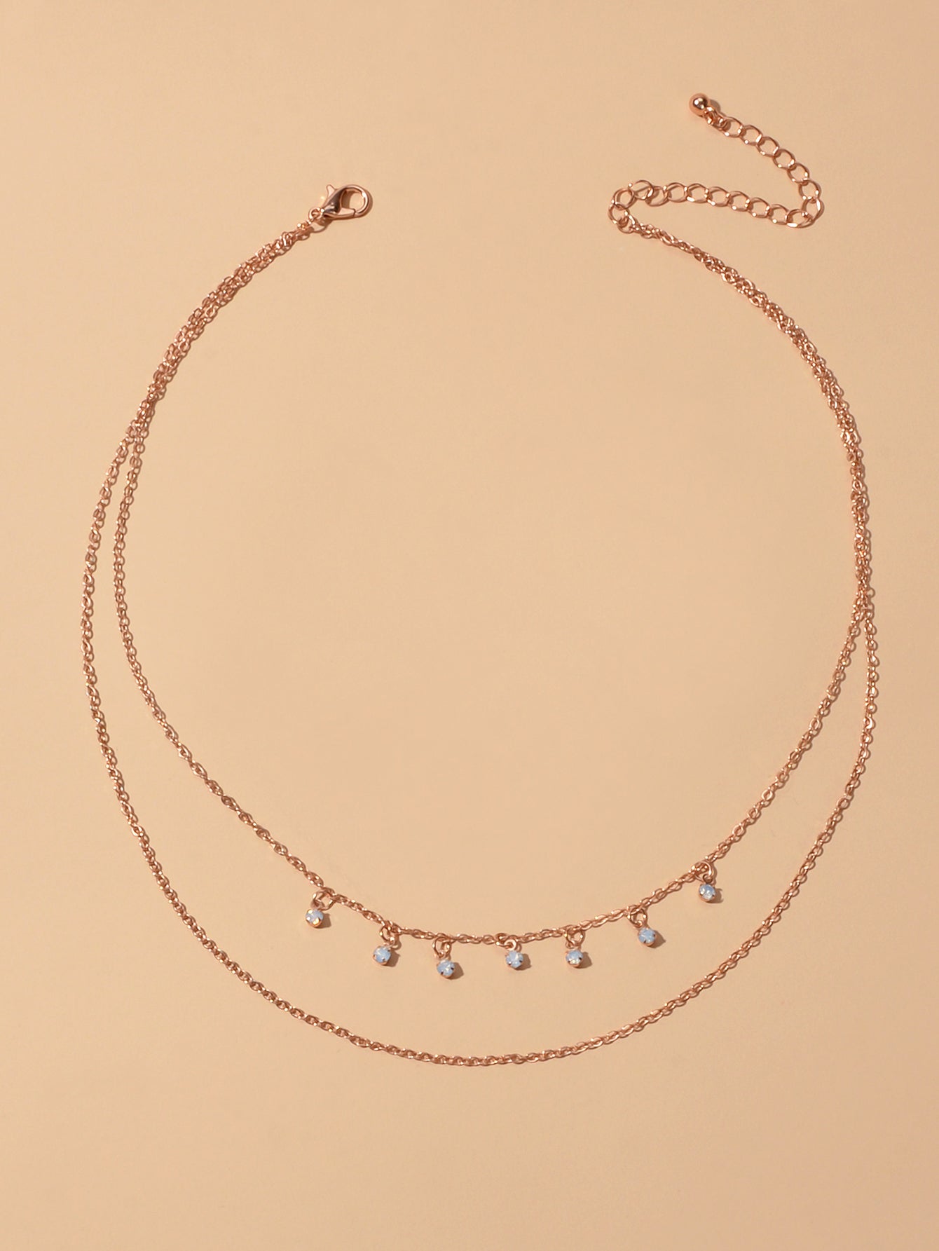 Ladies Jewellery Multi-layer Gold Chain Beads Charm Clavicle Necklace Girls Gift