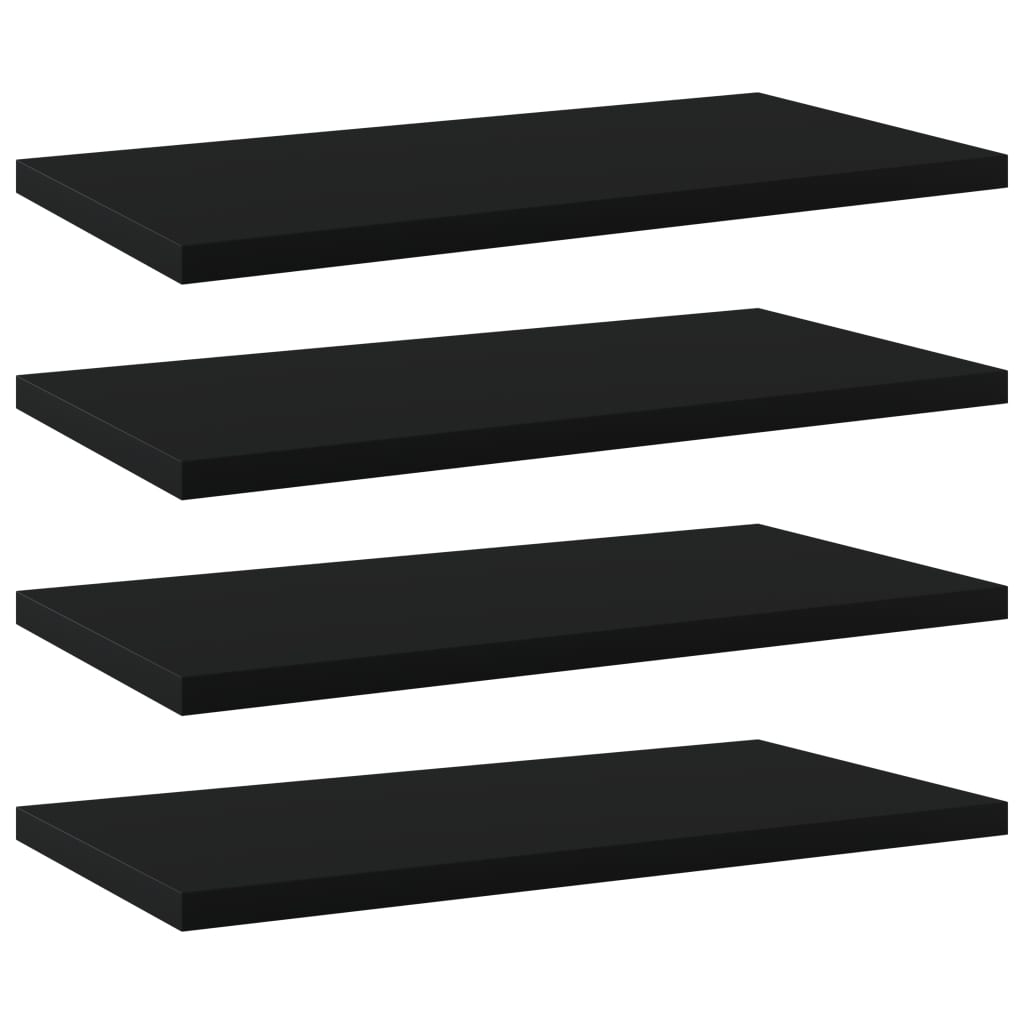 NNEVL Bookshelf Boards 4 pcs Black 40x20x1.5 cm Chipboard