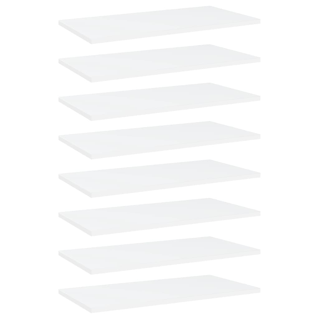 NNEVL Bookshelf Boards 8 pcs White 60x30x1.5 cm Chipboard
