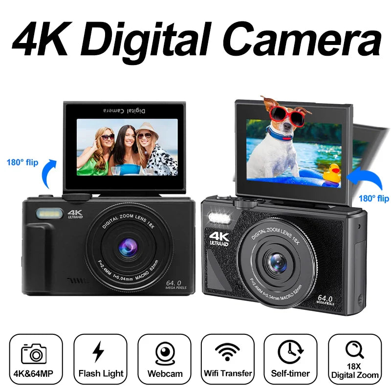 NNEOBA Digital Camera with Zoom Autofocus Black
