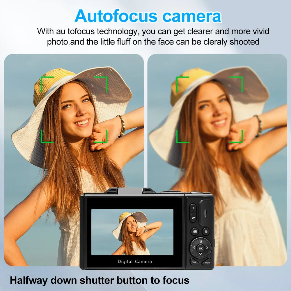 NNEOBA Digital Camera with Zoom Autofocus Black